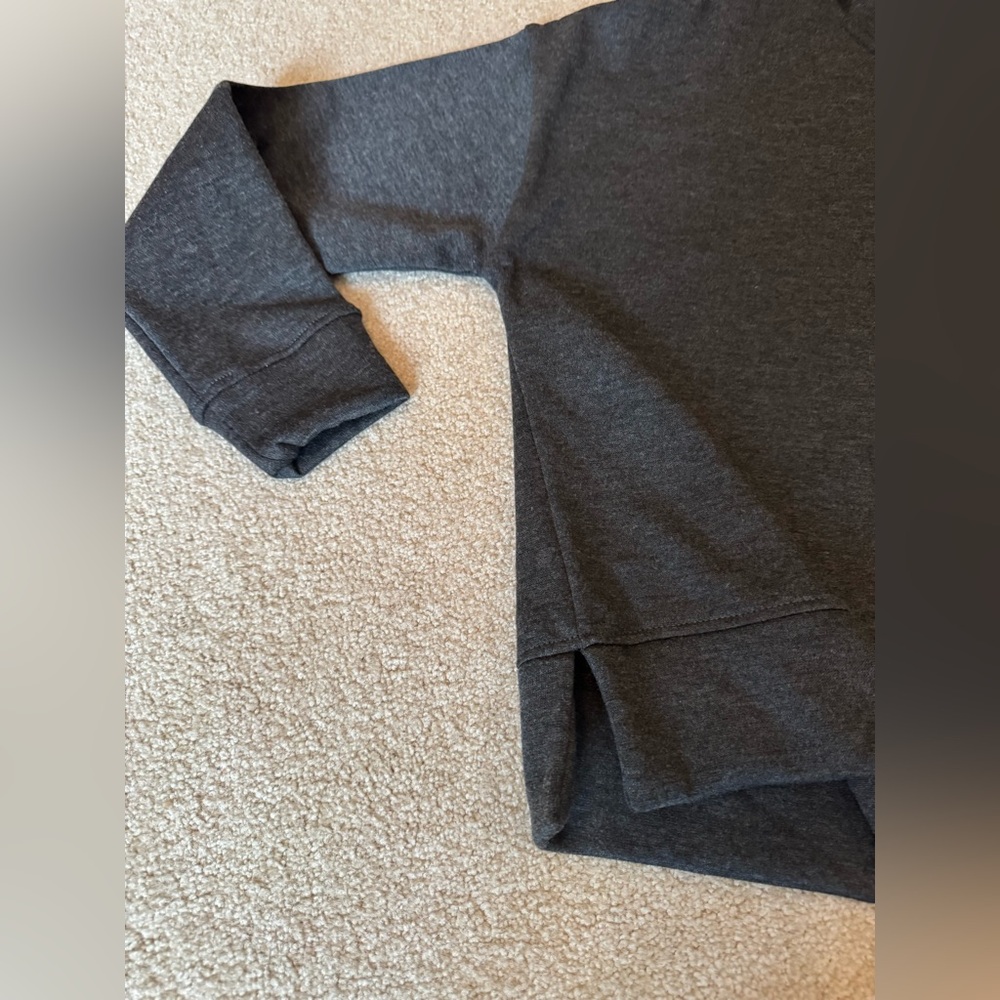 NWT Charcoal Hoodie With Wine Time Print Size S/P - Picture 6 of 8